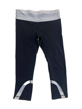 LULULEMON Run Inspire Crop II Pants Pink Zipper Marathon Gym Rat Sporty YogaCore